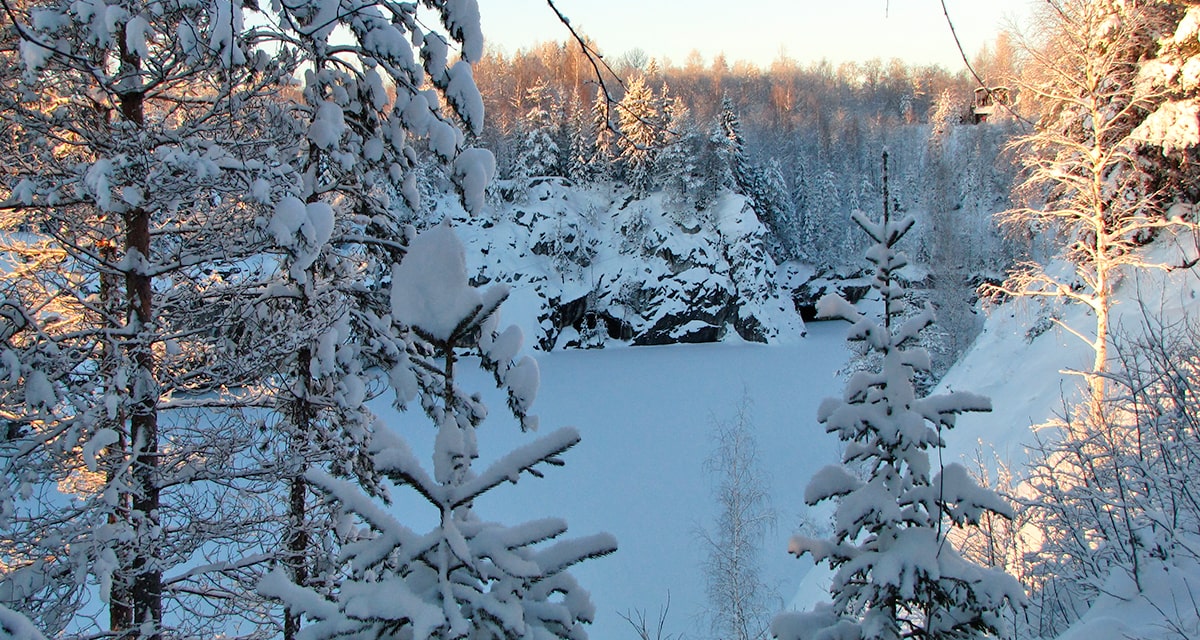 Горный Парк Рускеала зимой