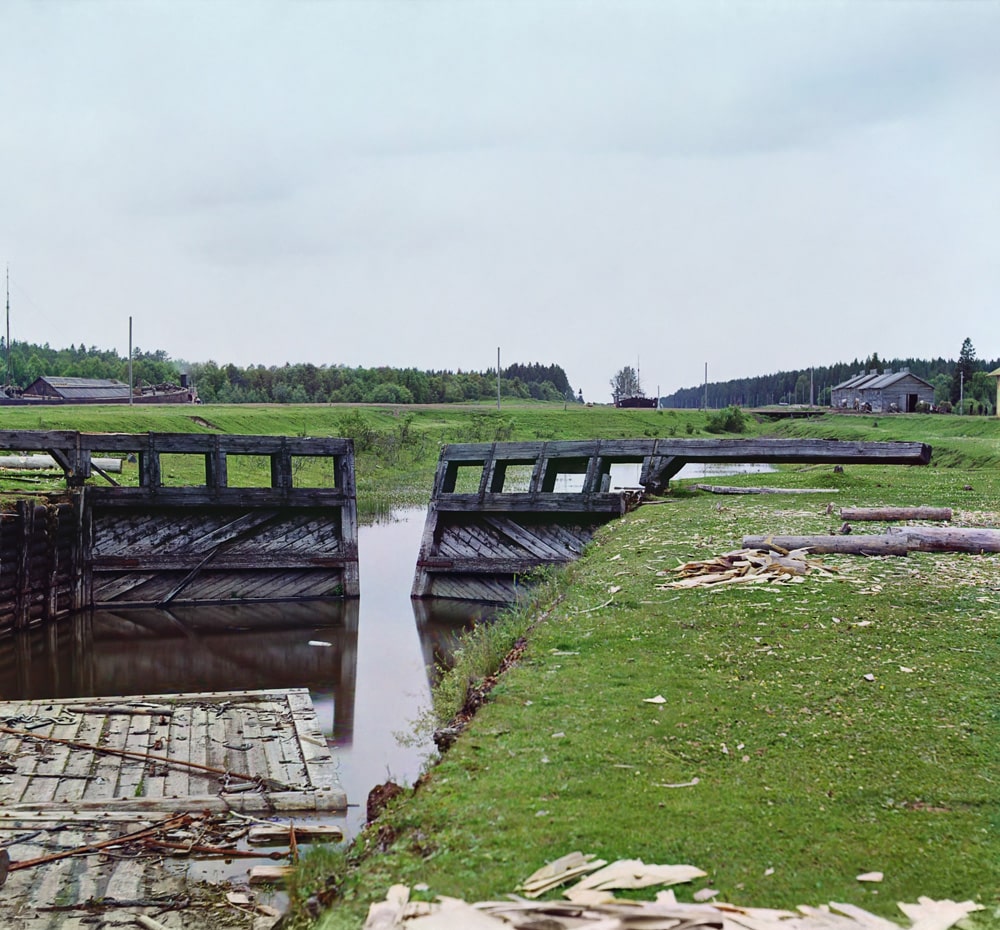Тип старых шлюзовых ворот. Белозерский канал